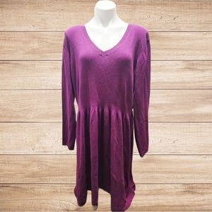 Sweater Dress Plus Size Old Navy MIDI Knee Length Purple Fuschia Minimalist